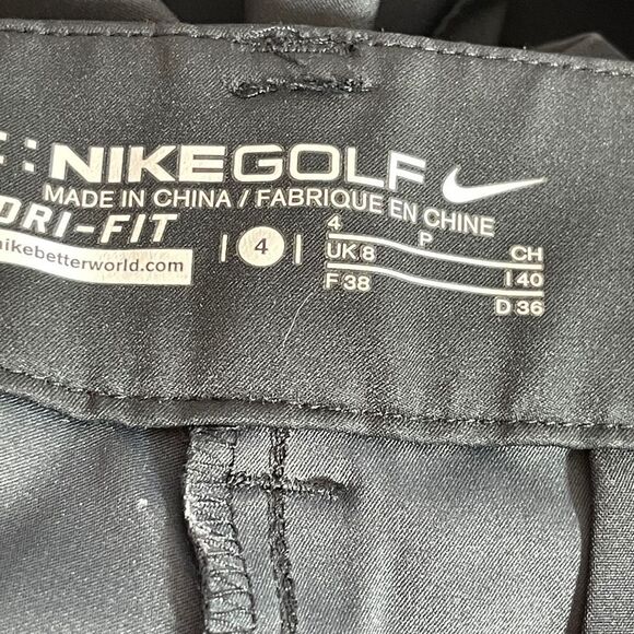 Nike Golf Black Tournament Dri Fit Crop Pants Sz 4 - Picture 6 of 7
